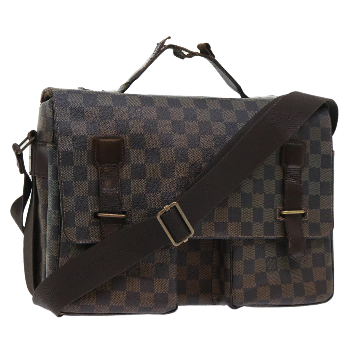 LOUIS VUITTON Damier Ebene Broadway Shoulder Bag N42270 LV Auth 53586