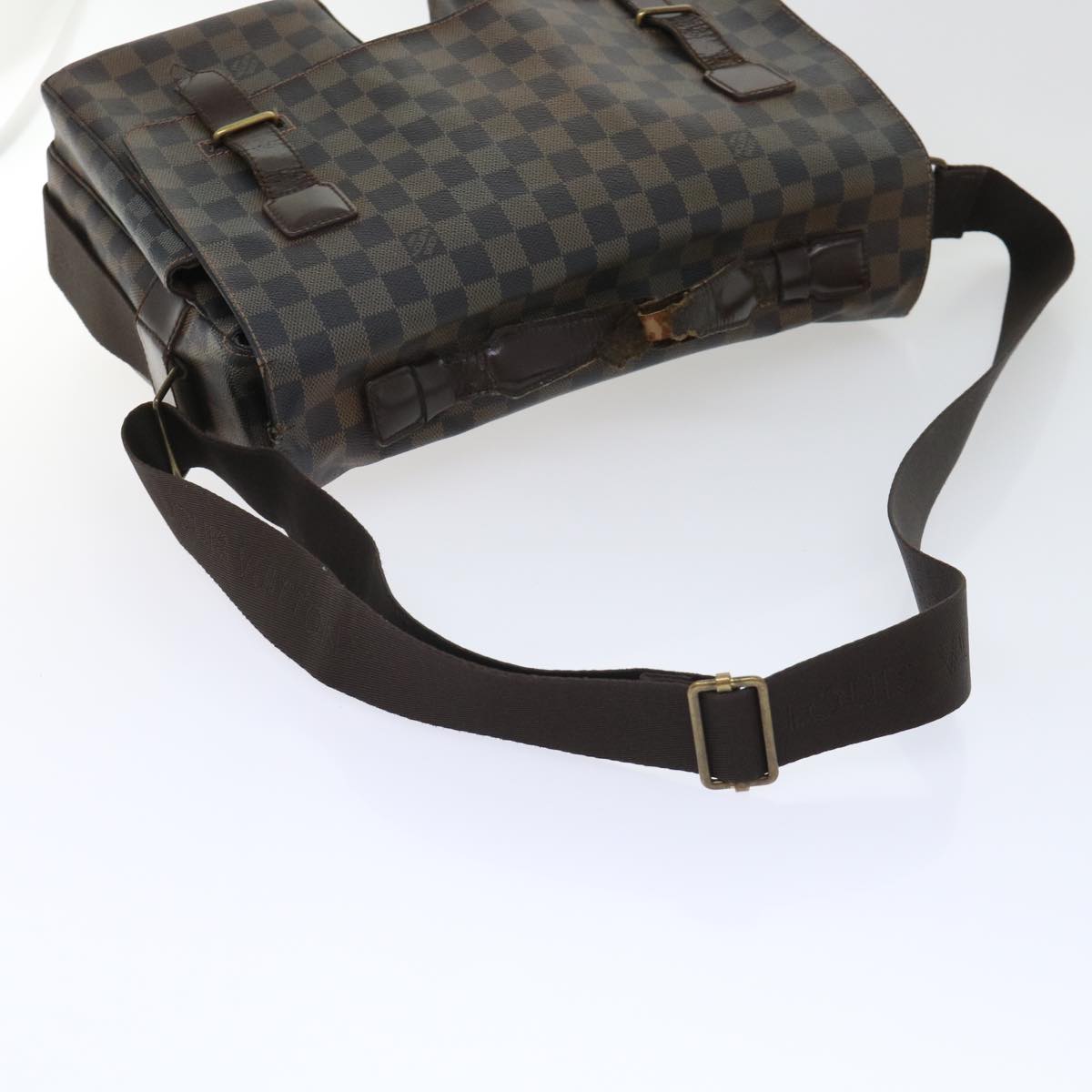 LOUIS VUITTON Damier Ebene Broadway Shoulder Bag N42270 LV Auth 53586