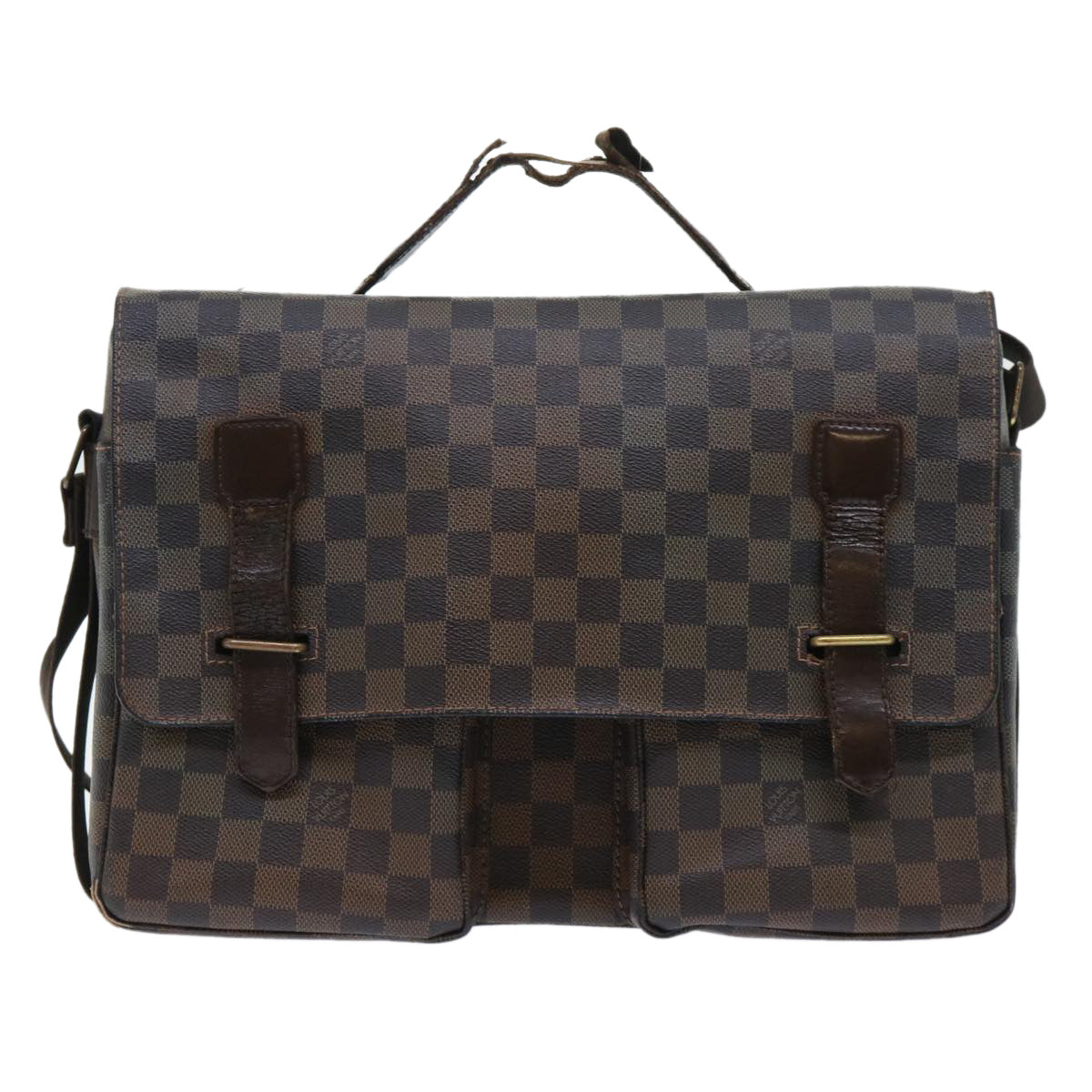 LOUIS VUITTON Damier Ebene Broadway Shoulder Bag N42270 LV Auth 53586