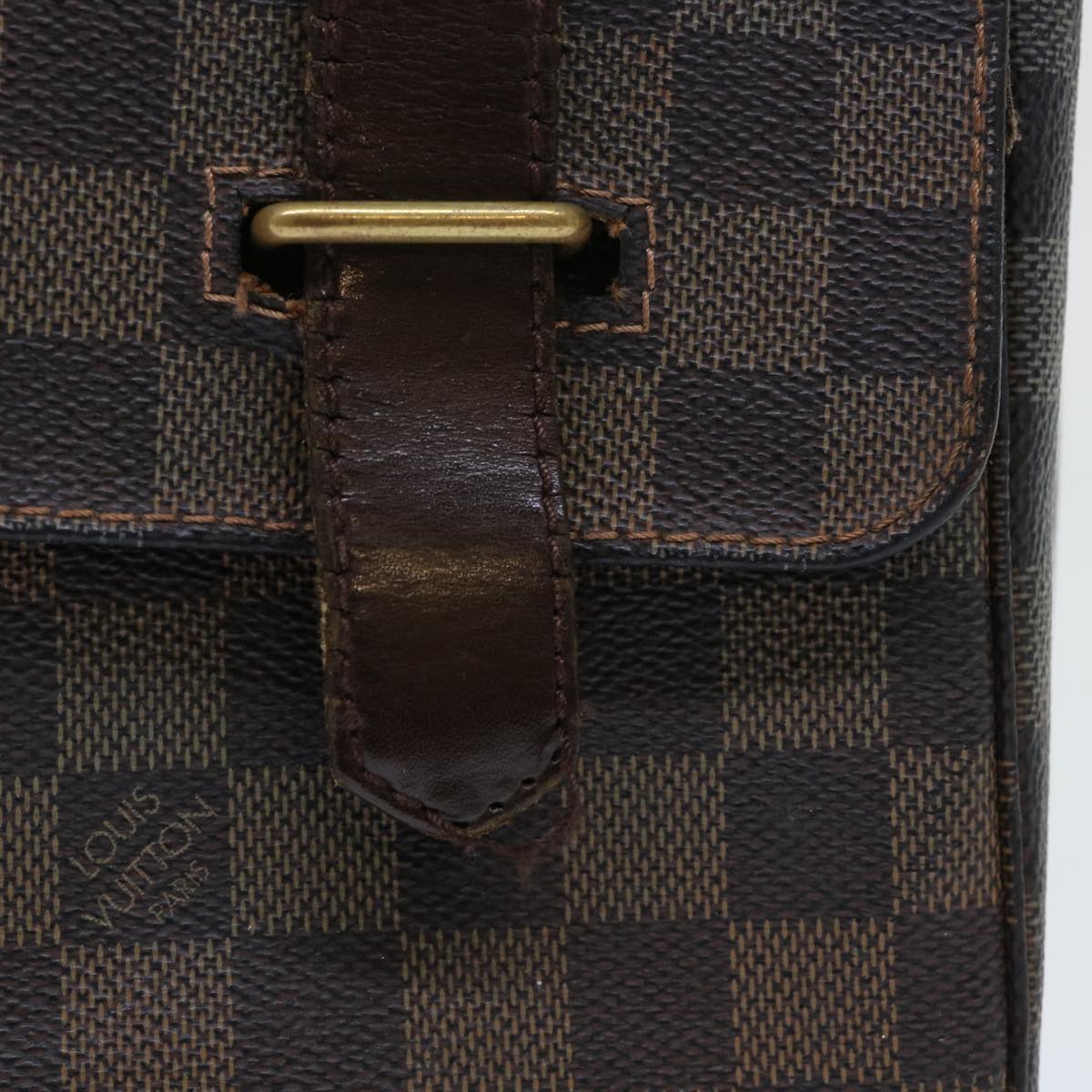 LOUIS VUITTON Damier Ebene Broadway Shoulder Bag N42270 LV Auth 53586