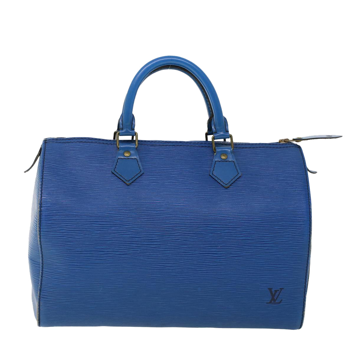 LOUIS VUITTON Epi Speedy 30 Hand Bag Toledo Blue M43005 LV Auth 53589