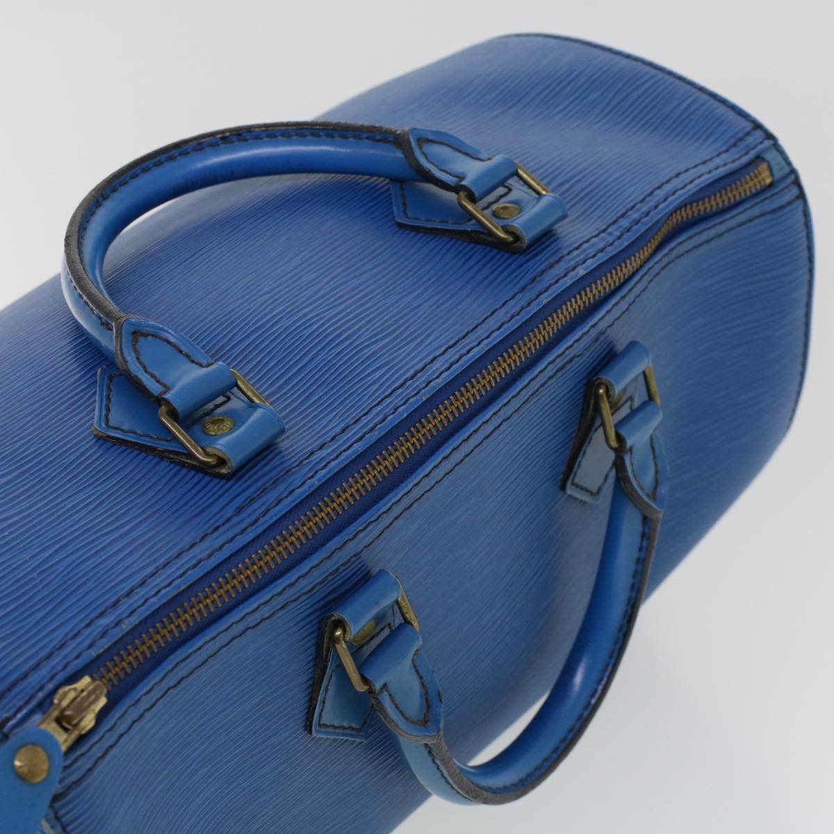 LOUIS VUITTON Epi Speedy 30 Hand Bag Toledo Blue M43005 LV Auth 53589