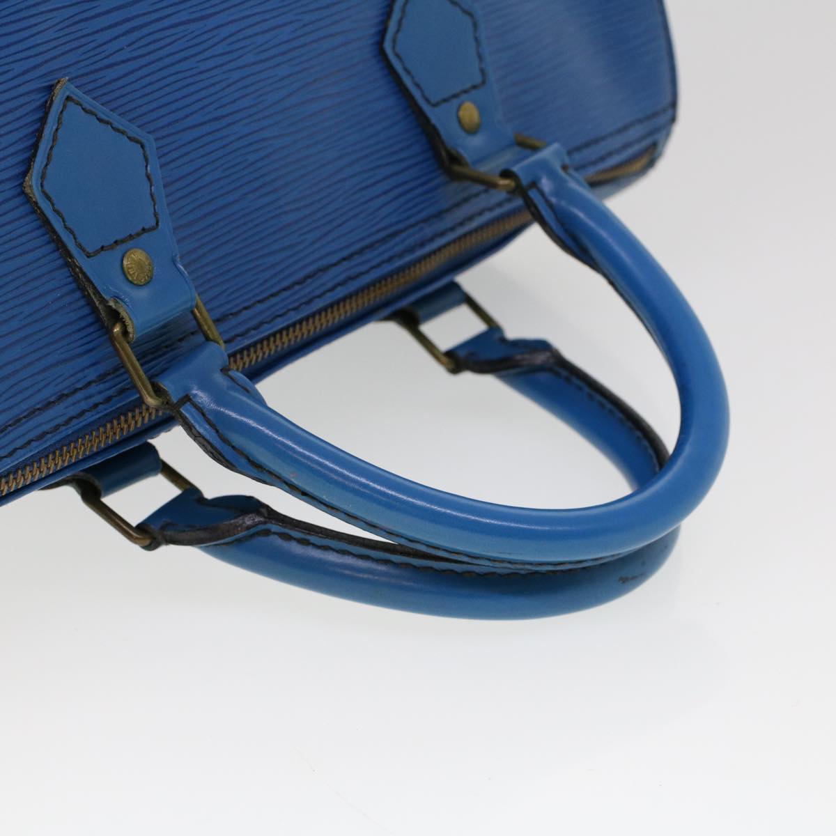 LOUIS VUITTON Epi Speedy 30 Hand Bag Toledo Blue M43005 LV Auth 53589