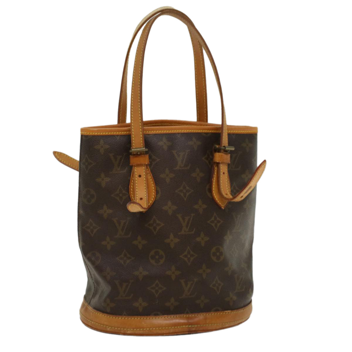 LOUIS VUITTON Monogram Bucket PM Shoulder Bag M42238 LV Auth 53590