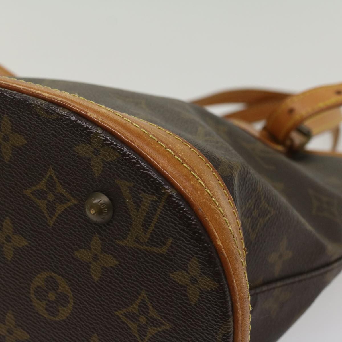 LOUIS VUITTON Monogram Bucket PM Shoulder Bag M42238 LV Auth 53590