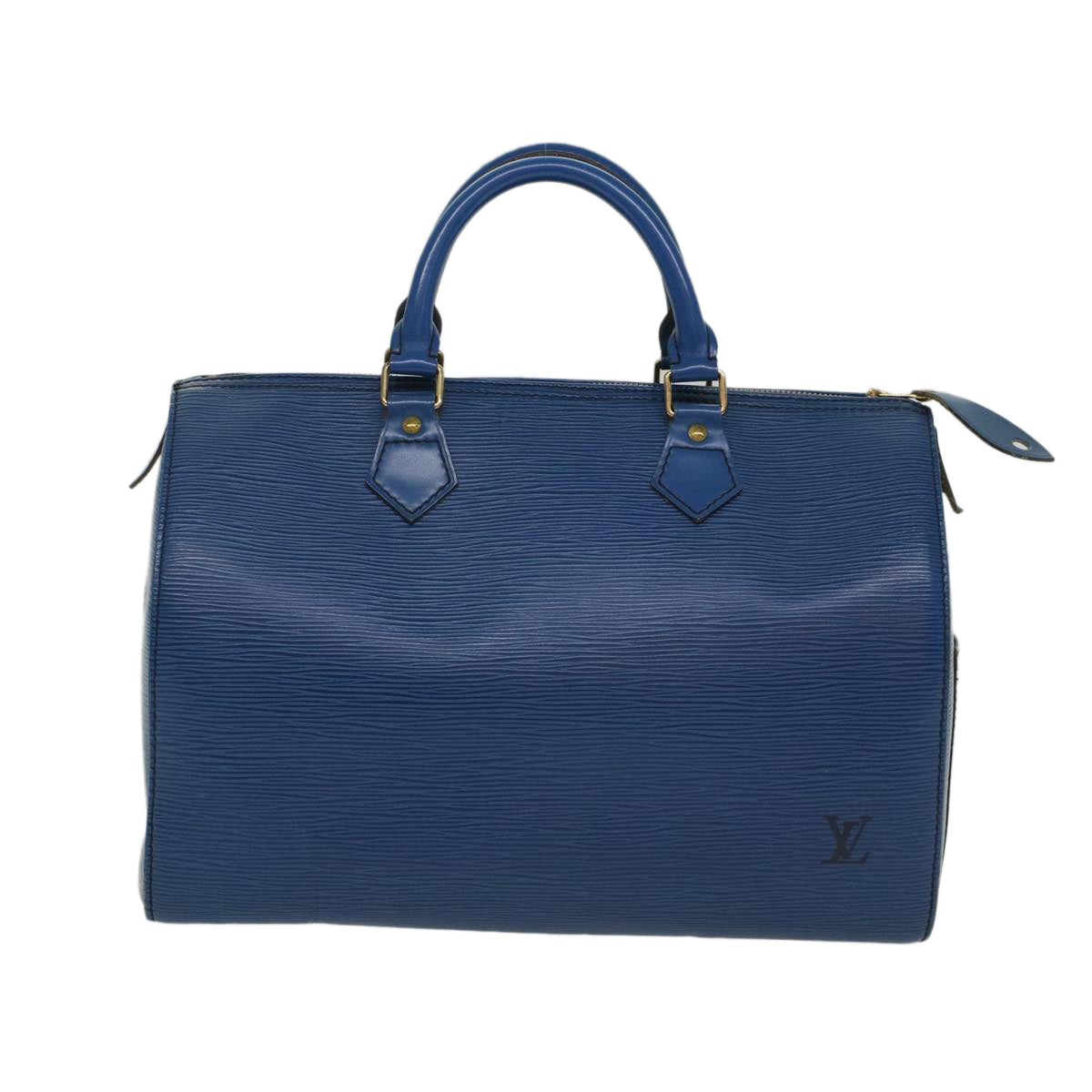 LOUIS VUITTON Epi Speedy 30 Hand Bag Toledo Blue M43005 LV Auth 53604