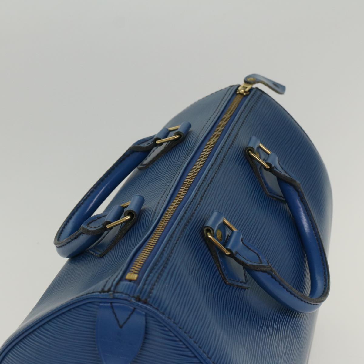 LOUIS VUITTON Epi Speedy 30 Hand Bag Toledo Blue M43005 LV Auth 53604