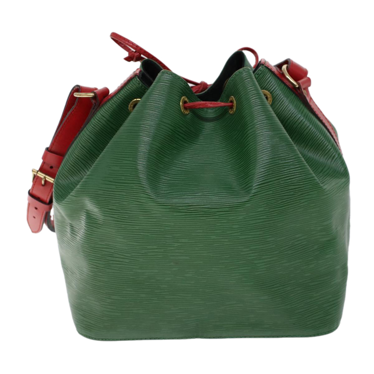 LOUIS VUITTON Epi Petit Noe Shoulder Bag Green Red M44147 LV Auth 53606 - 0