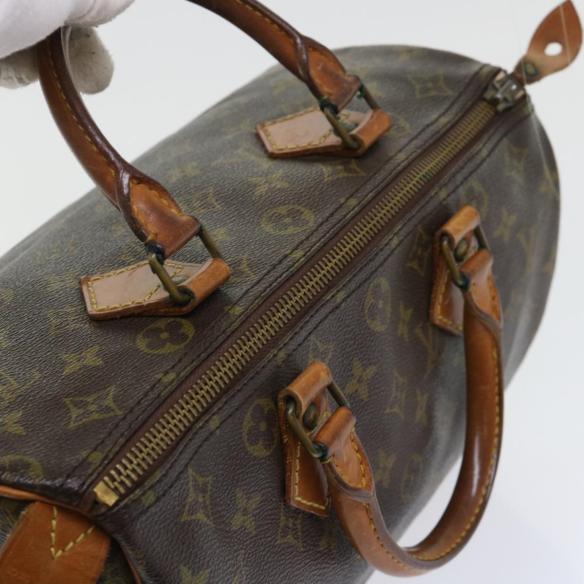 LOUIS VUITTON Monogram Speedy 30 Hand Bag M41526 LV Auth 53619