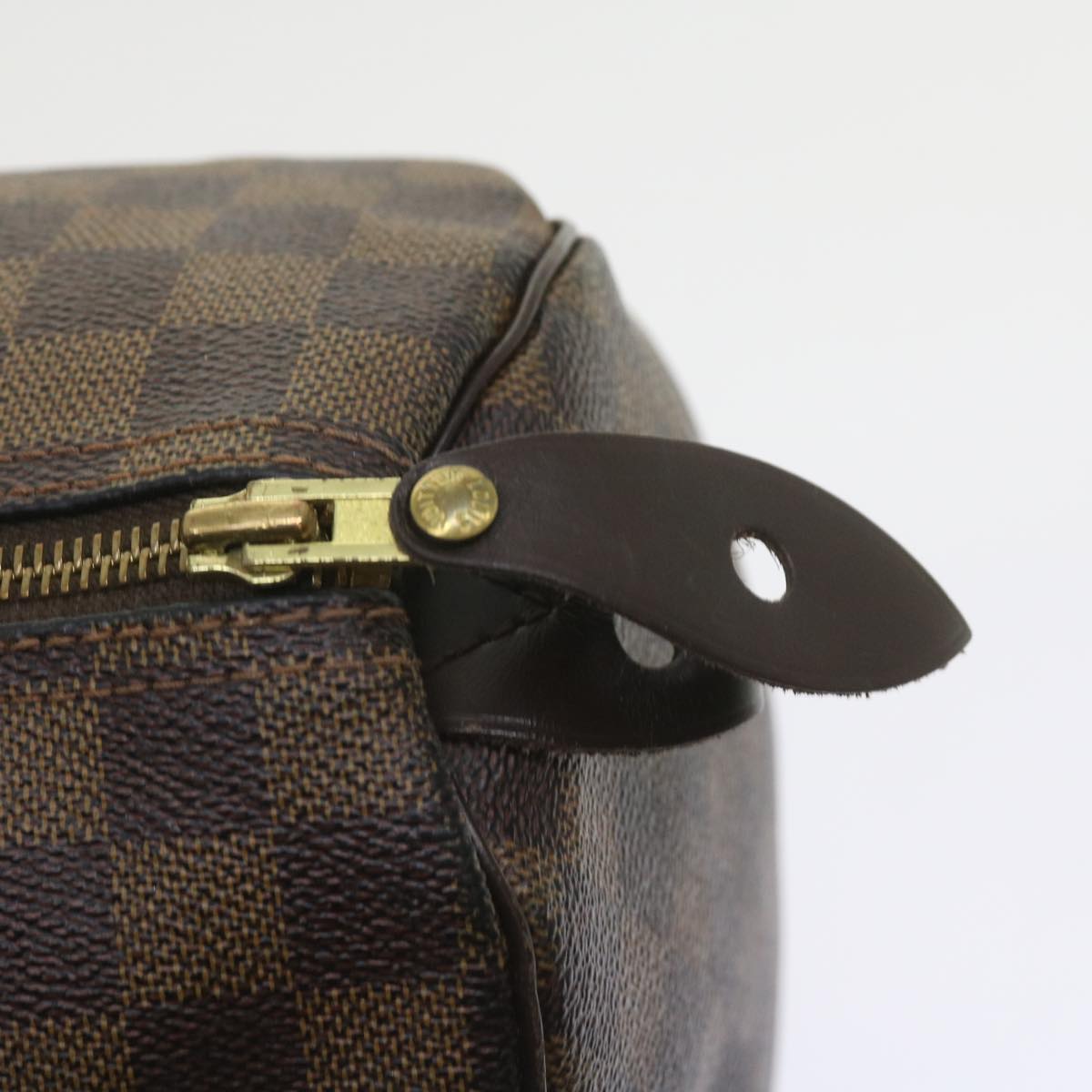 LOUIS VUITTON Damier Ebene Speedy 35 Hand Bag N41363 LV Auth 53620