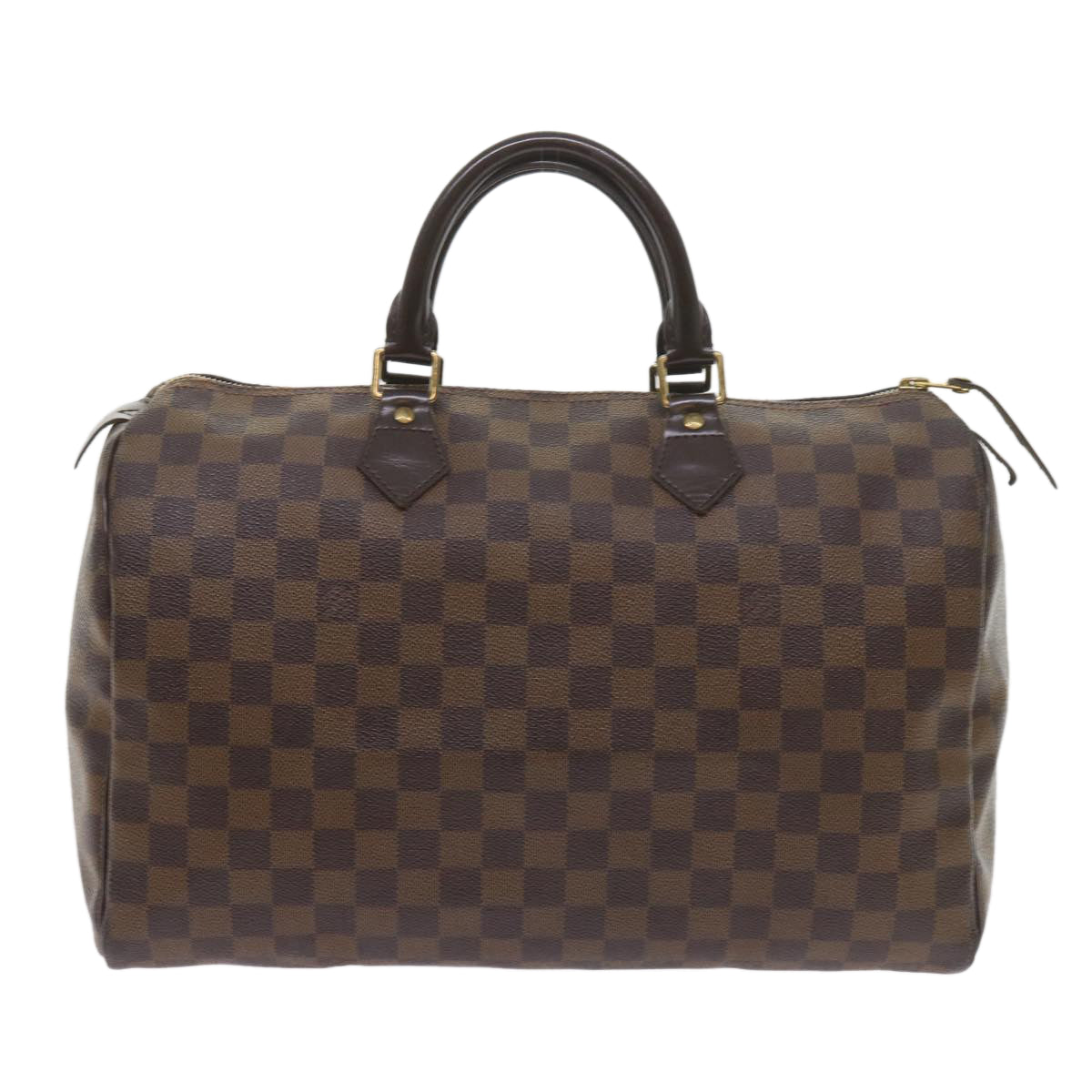 LOUIS VUITTON Damier Ebene Speedy 35 Hand Bag N41363 LV Auth 53620