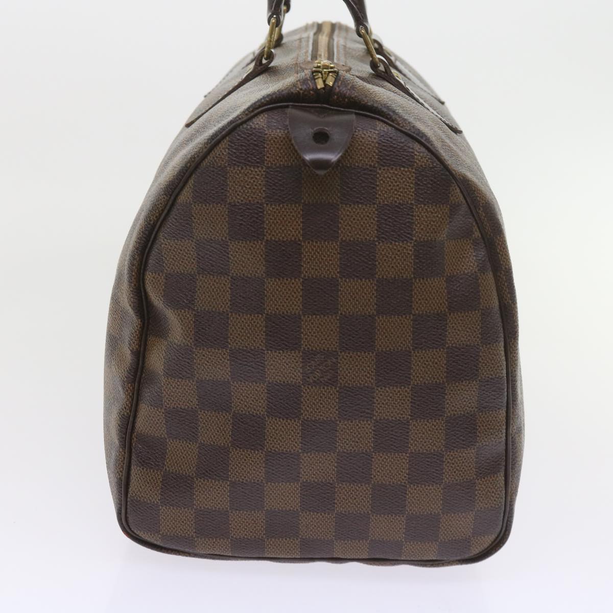 LOUIS VUITTON Damier Ebene Speedy 35 Hand Bag N41363 LV Auth 53620