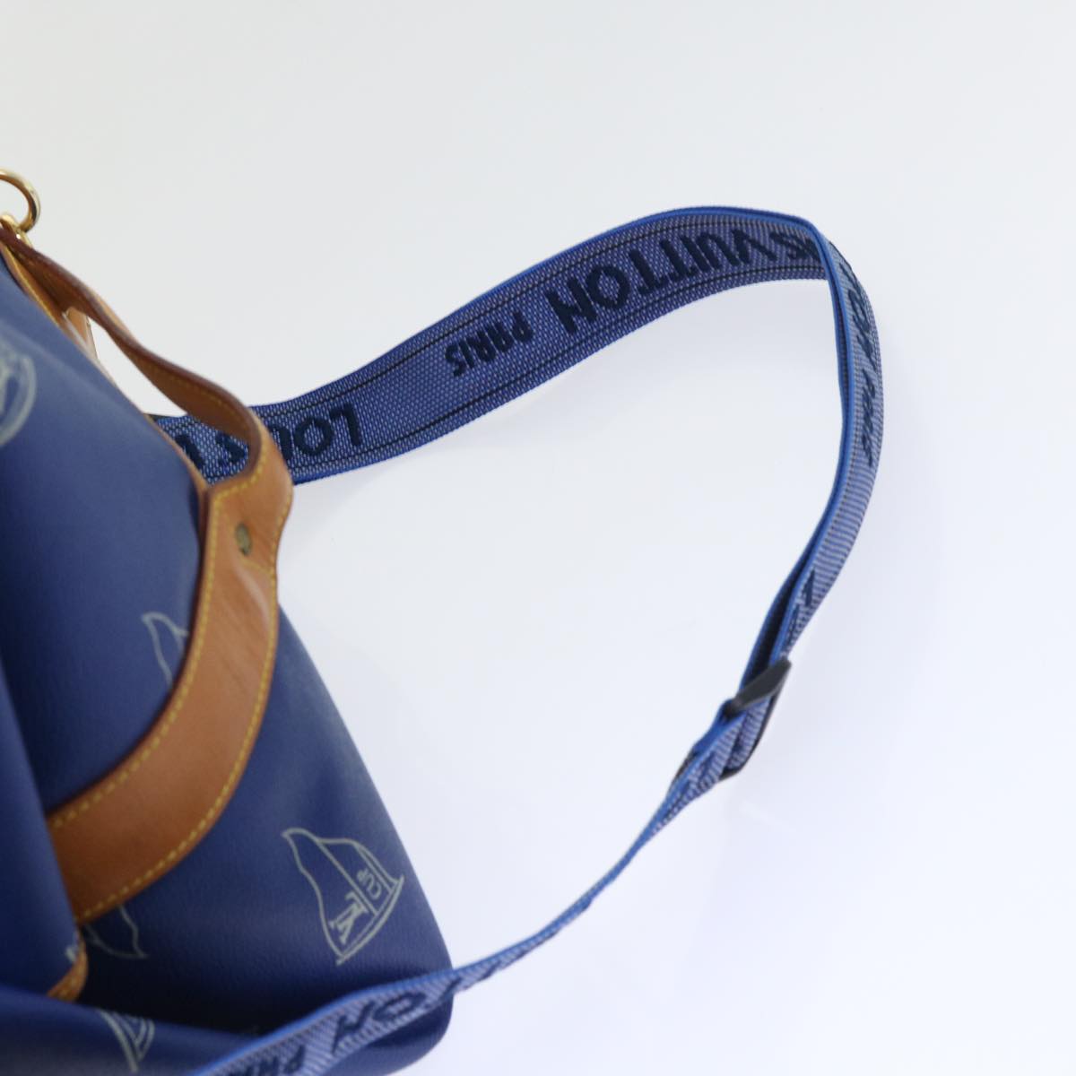 LOUIS VUITTON LV Cup Sac Marine Shoulder Bag PVC Leather Blue A24014 Auth 53640