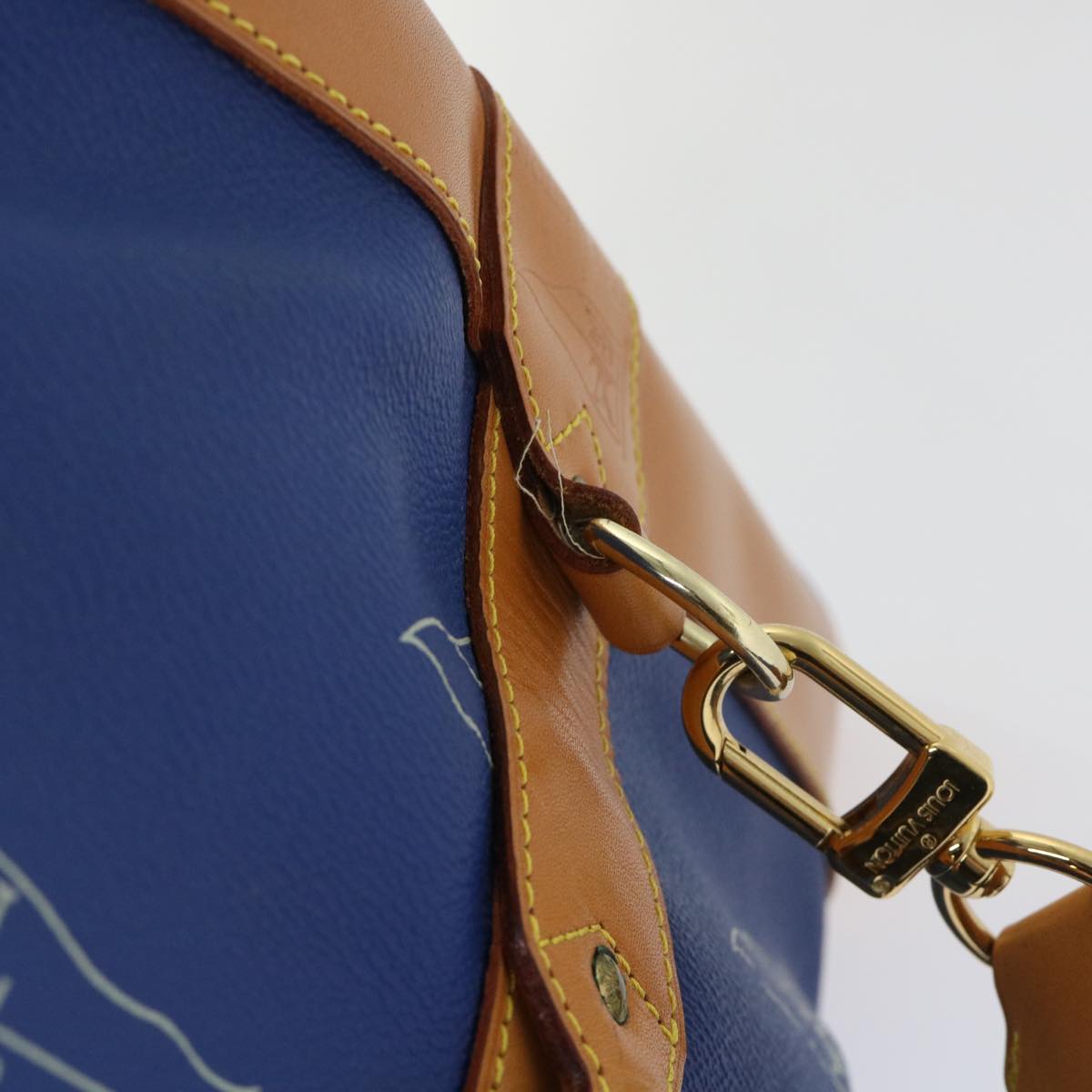 LOUIS VUITTON LV Cup Sac Marine Shoulder Bag PVC Leather Blue A24014 Auth 53640