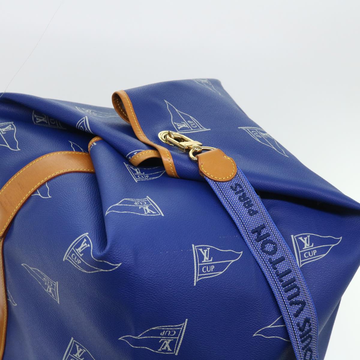 LOUIS VUITTON LV Cup Sac Marine Shoulder Bag PVC Leather Blue A24014 Auth 53640