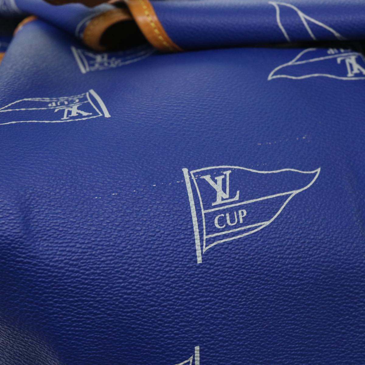 LOUIS VUITTON LV Cup Sac Marine Shoulder Bag PVC Leather Blue A24014 Auth 53640