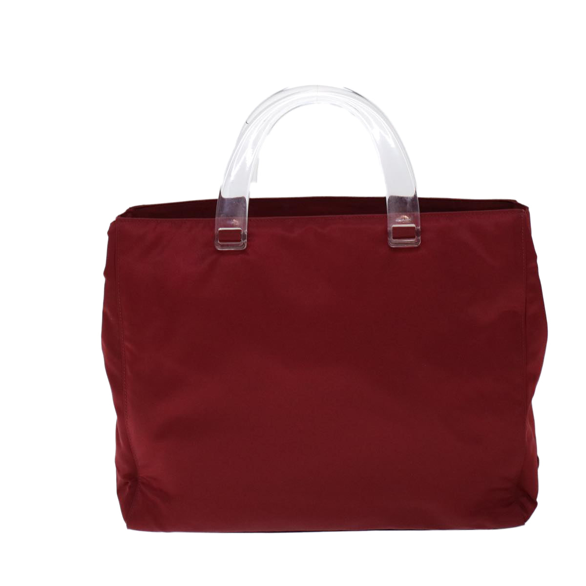 PRADA Hand Bag Nylon Red Auth 53695 - 0