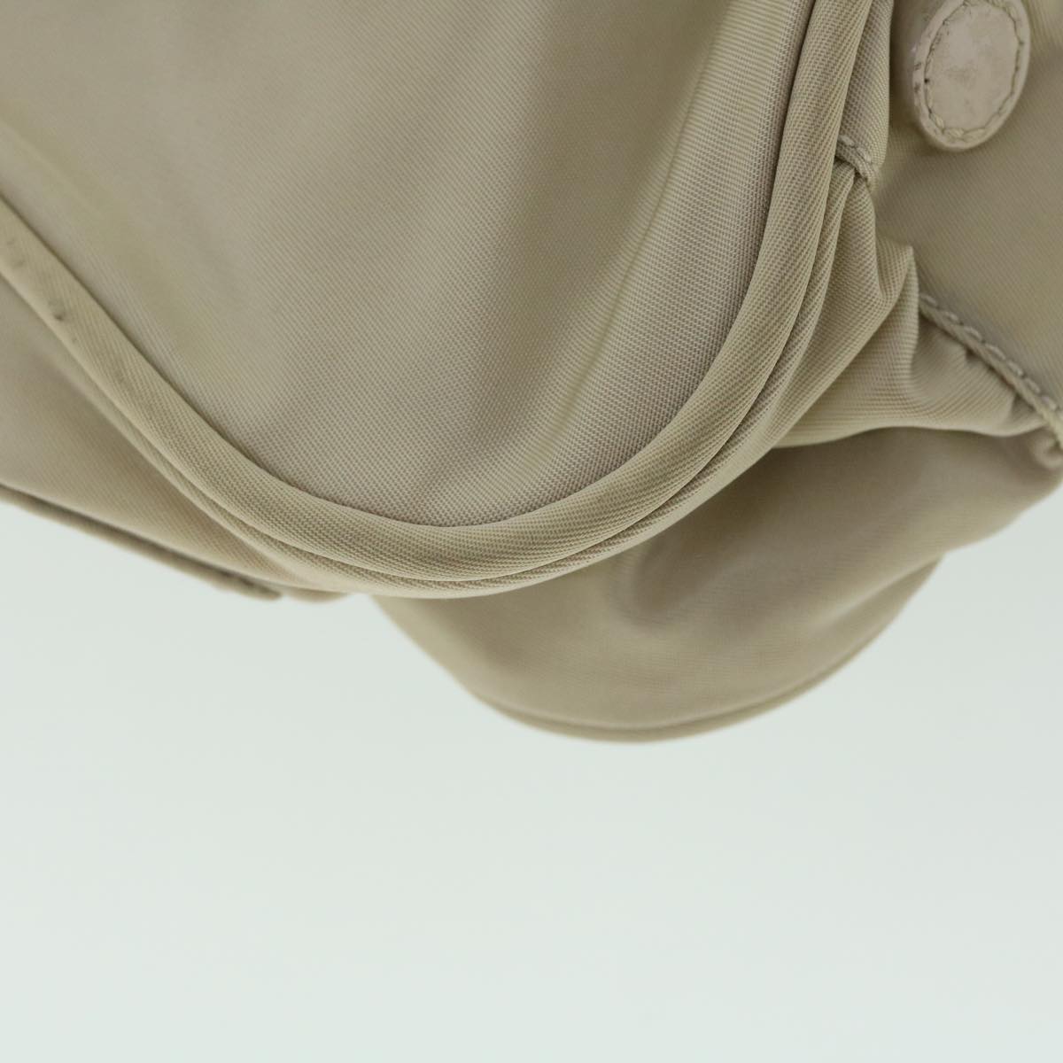 PRADA Shoulder Bag Nylon Beige Auth 53697