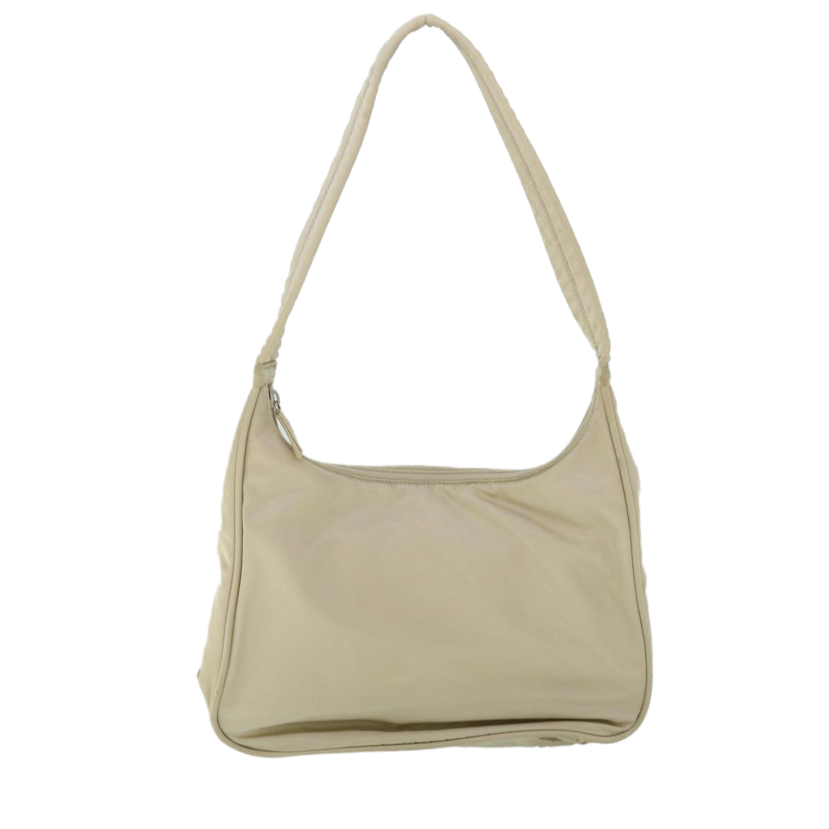 PRADA Shoulder Bag Nylon Beige Auth 53697