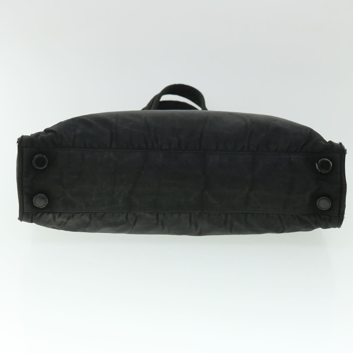 PRADA Hand Bag Nylon Black Auth 53701