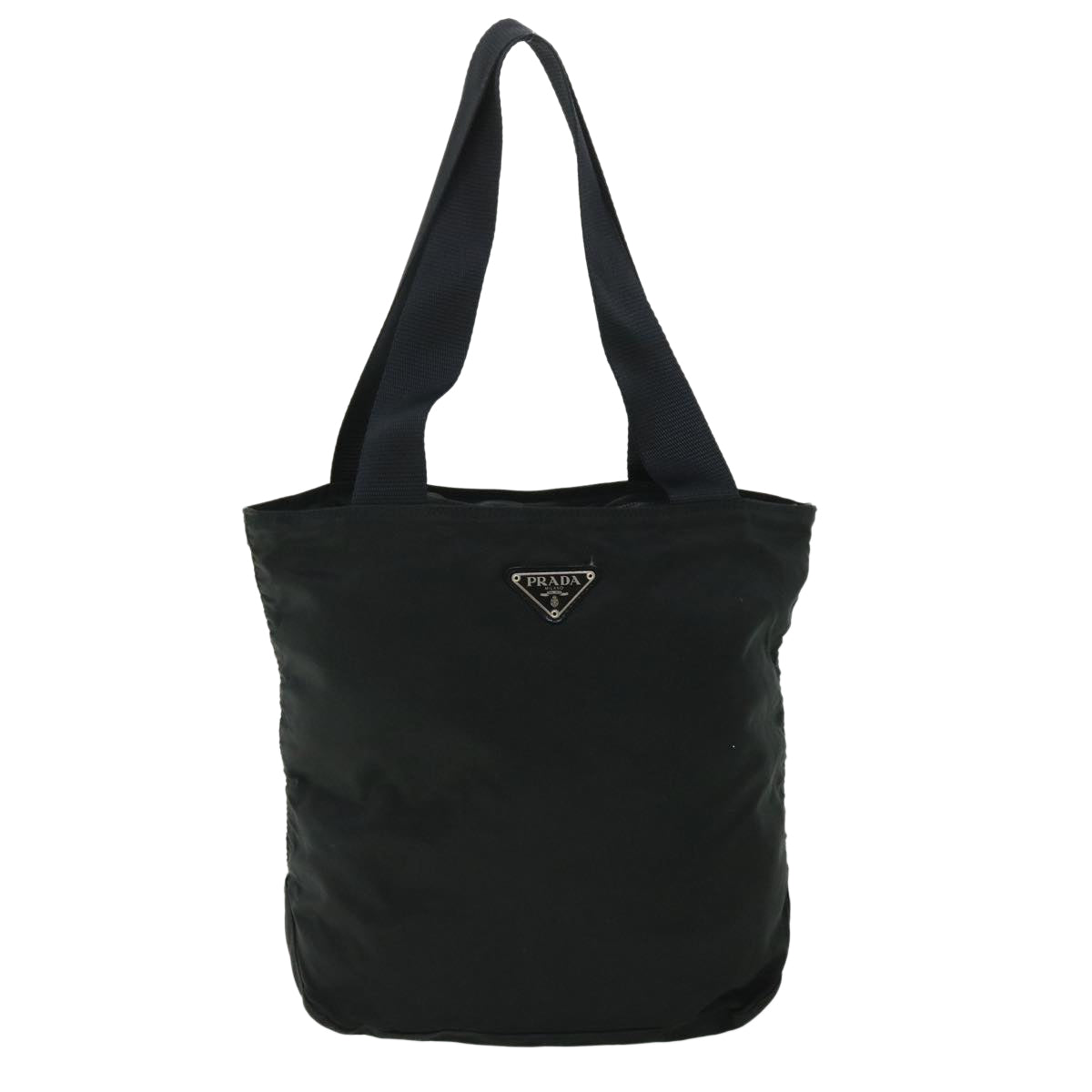 PRADA Tote Bag Nylon Black Auth 53702