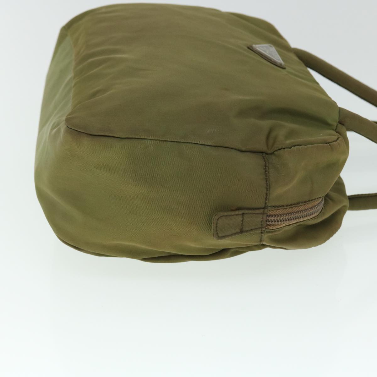 PRADA Hand Bag Nylon Khaki Auth 53706