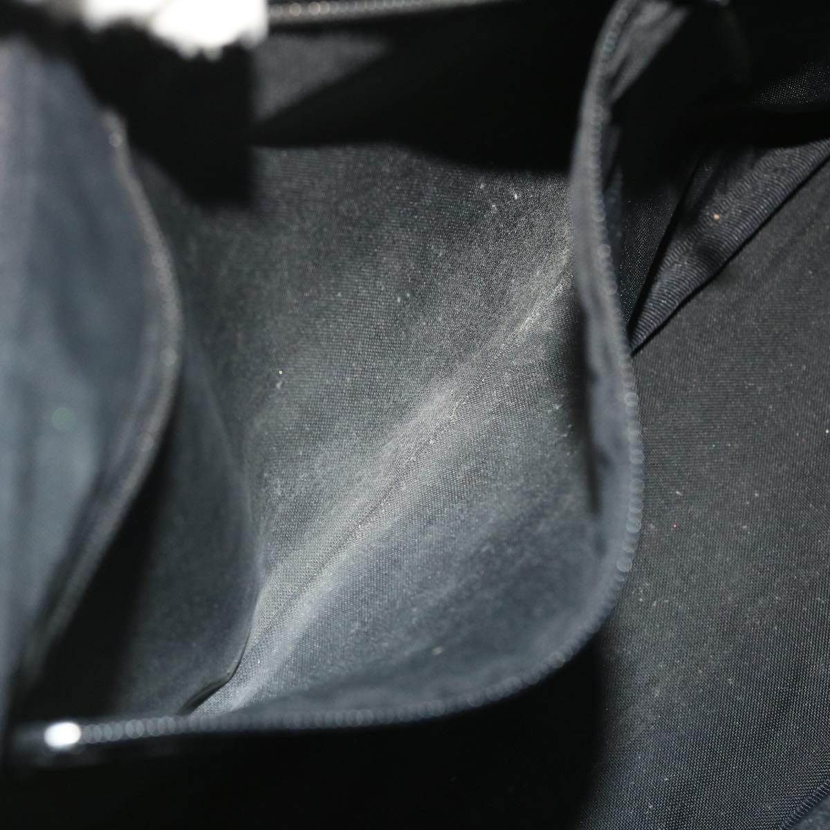 Burberrys Nova Check Blue Label Shoulder Bag Nylon Leather Black Auth 53720