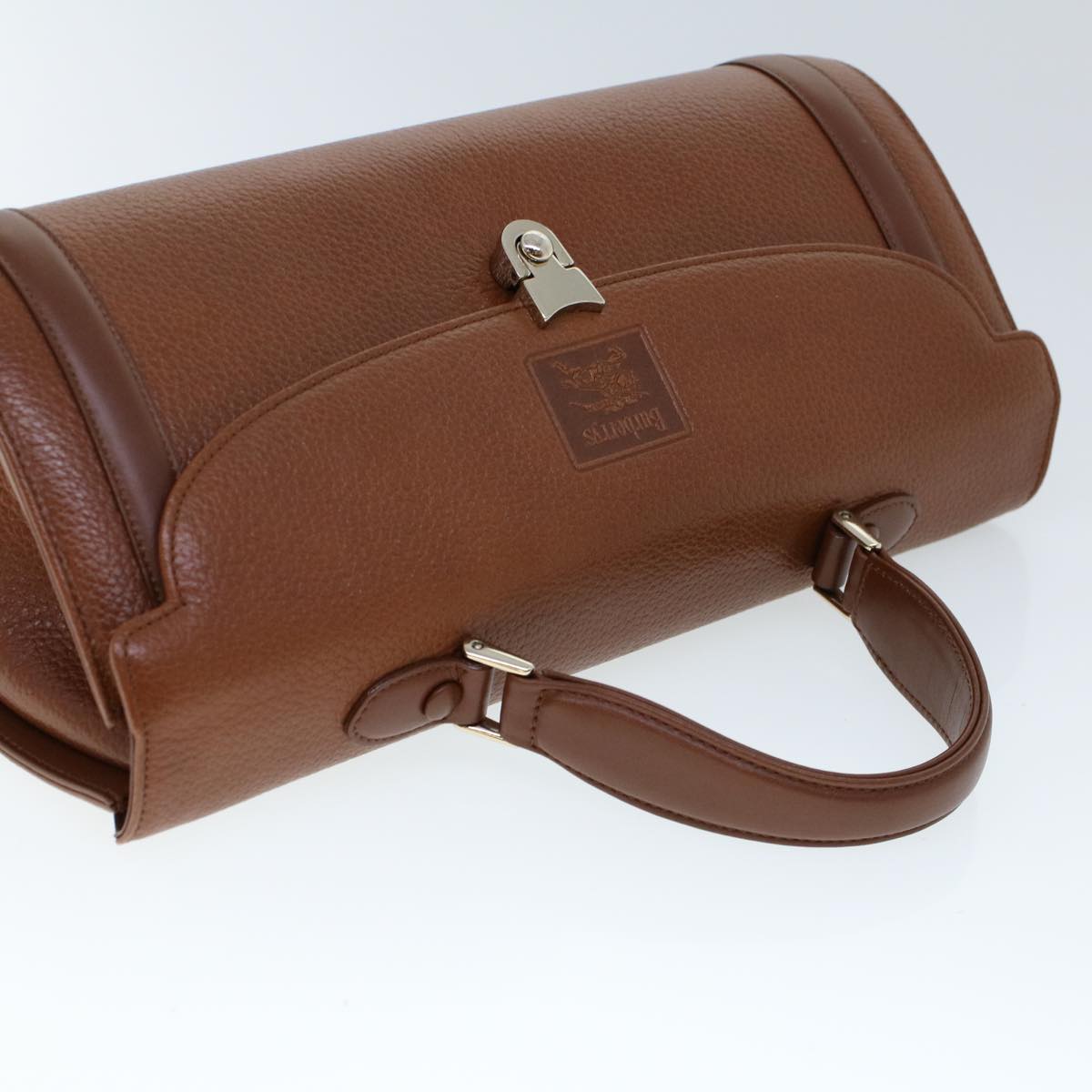 Burberrys Hand Bag Leather Brown Auth 53731