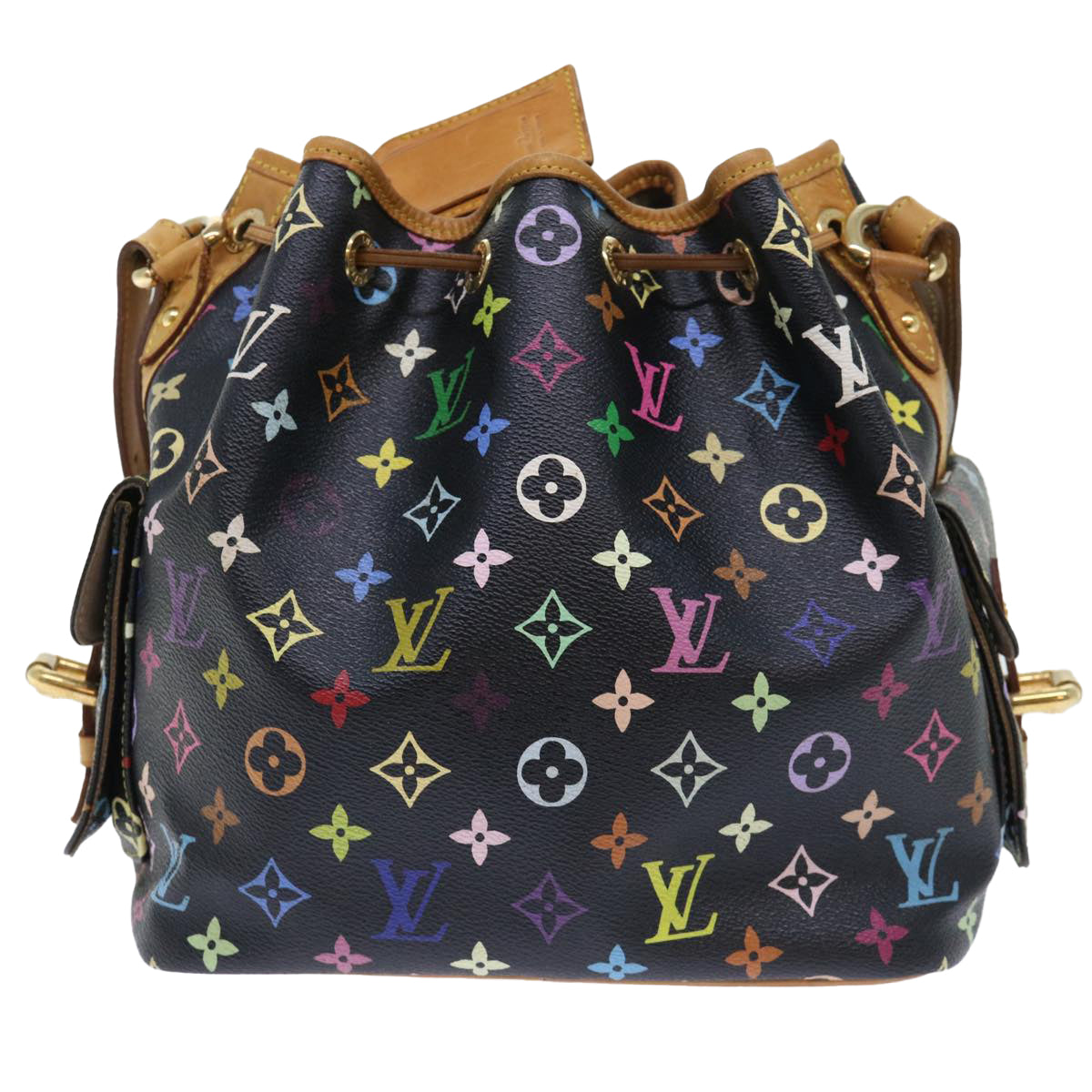 LOUIS VUITTON Monogram Multicolor Petit Noe Bag Black M42230 LV Auth 53756A