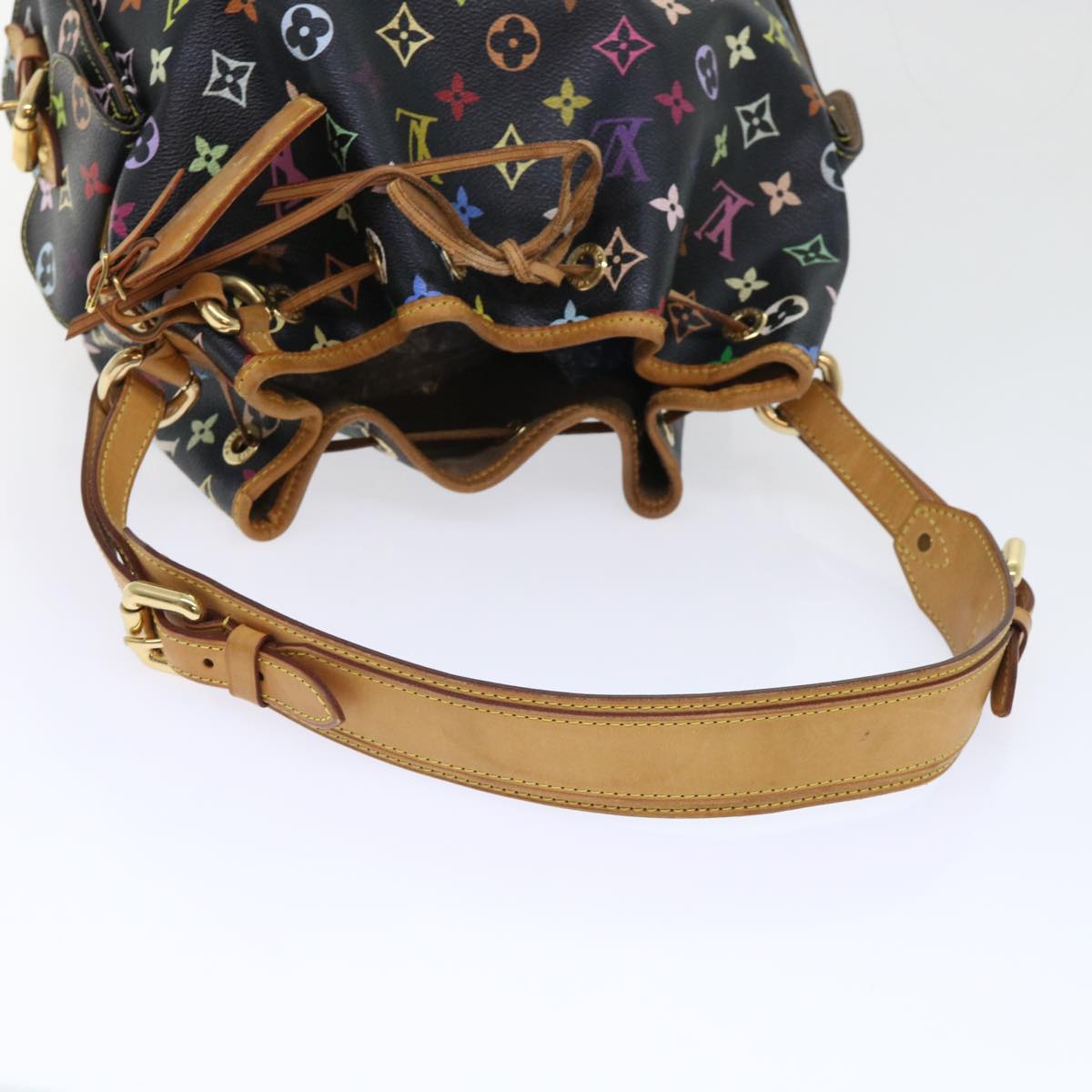 LOUIS VUITTON Monogram Multicolor Petit Noe Bag Black M42230 LV Auth 53756A