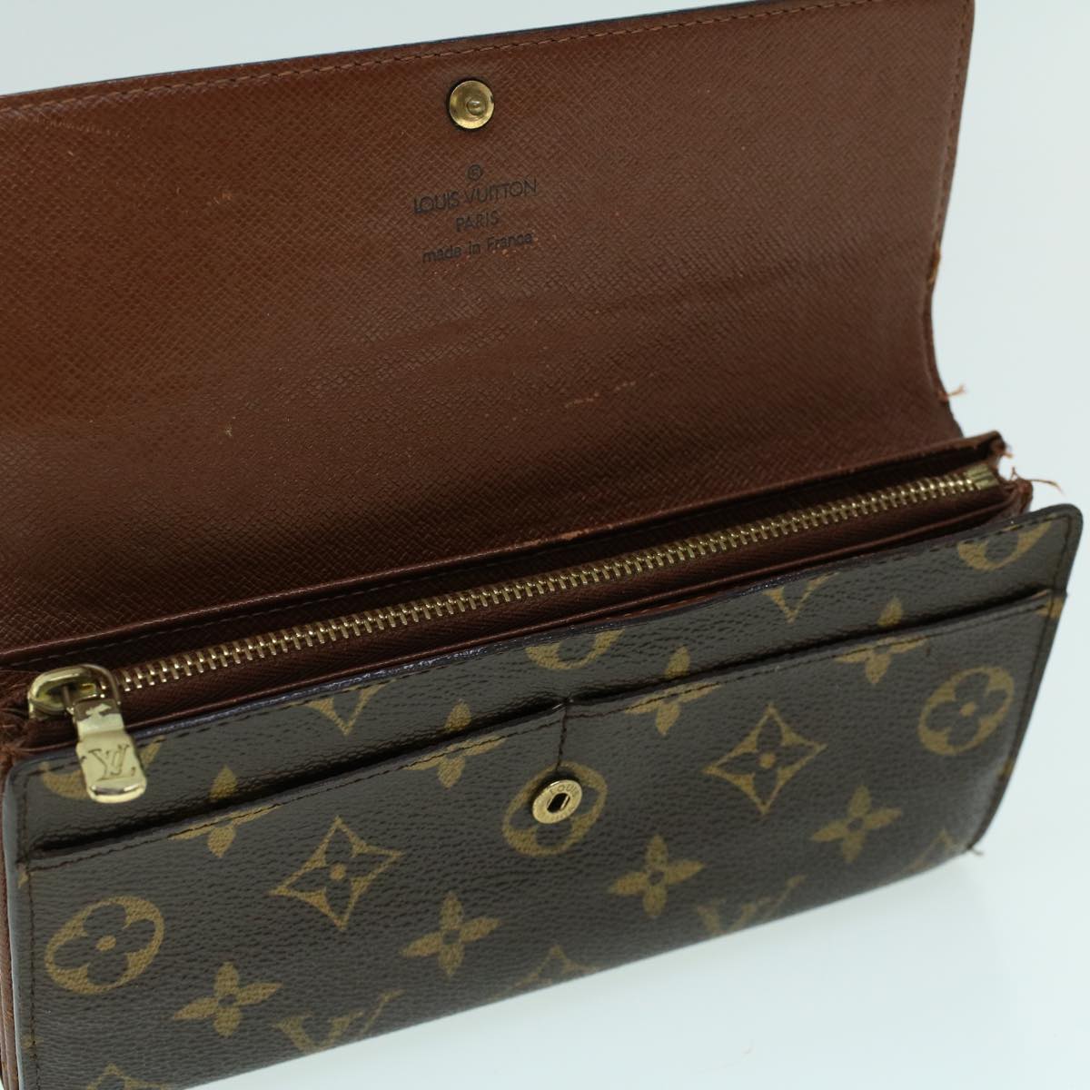 LOUIS VUITTON Monogram Portefeuille Sarah Long Wallet M61734 LV Auth 53797