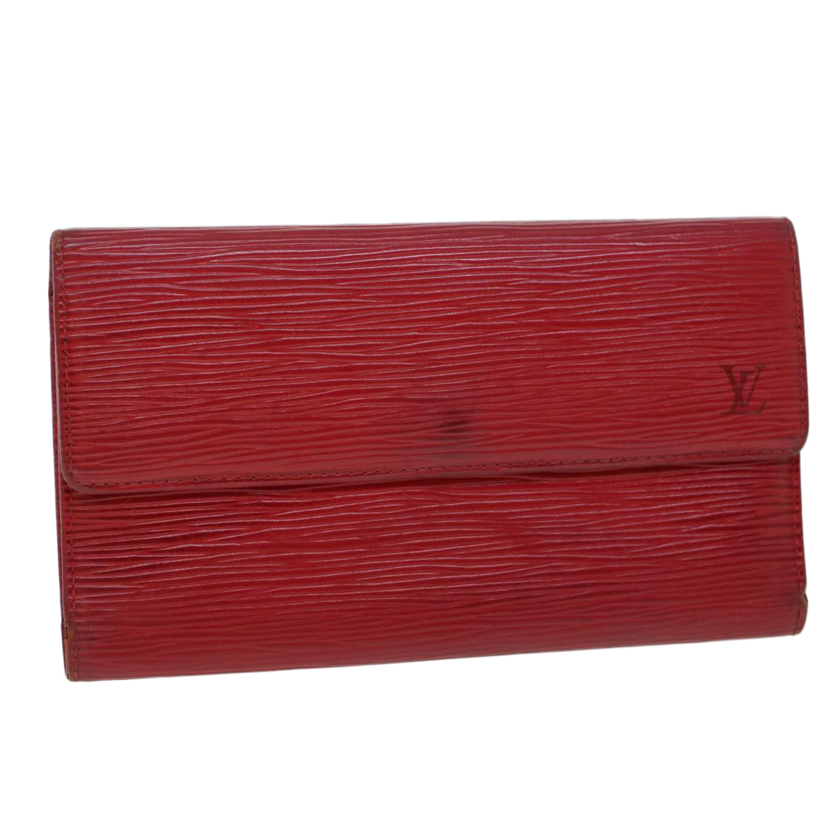 LOUIS VUITTON Epi Porte Tresor International Wallet Red man M63577 LV Auth 53802