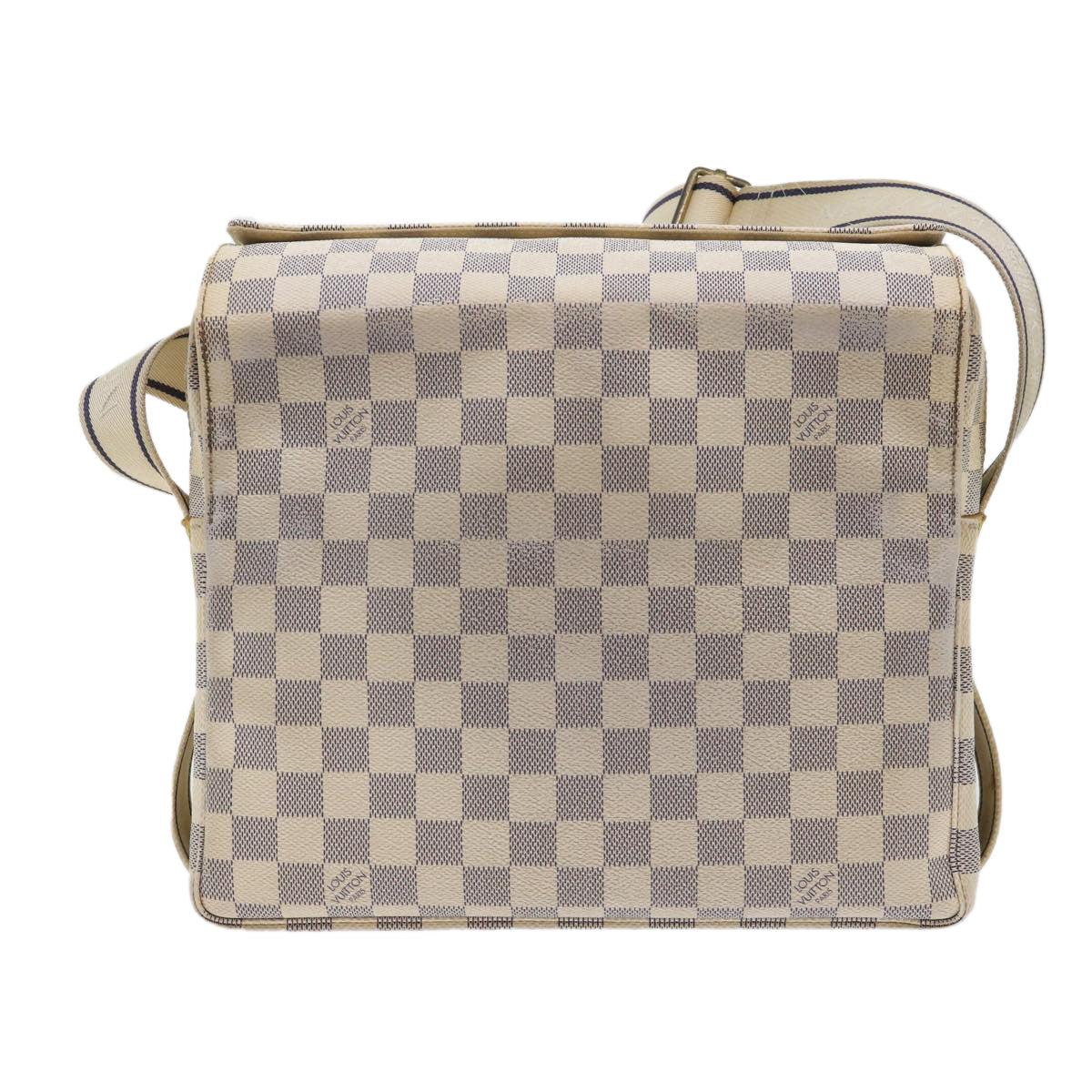 LOUIS VUITTON Damier Azur Naviglio Shoulder Bag N51189 LV Auth 53834