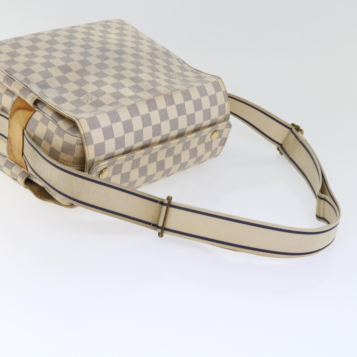 LOUIS VUITTON Damier Azur Naviglio Shoulder Bag N51189 LV Auth 53834