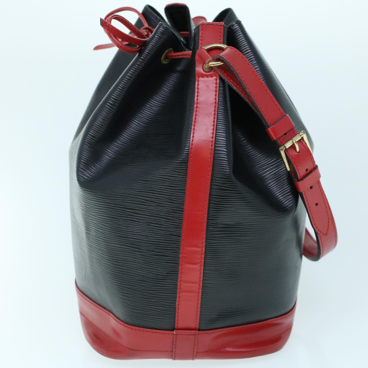 LOUIS VUITTON Epi Noe Shoulder Bag Bicolor Black Red M44017 LV Auth 53842