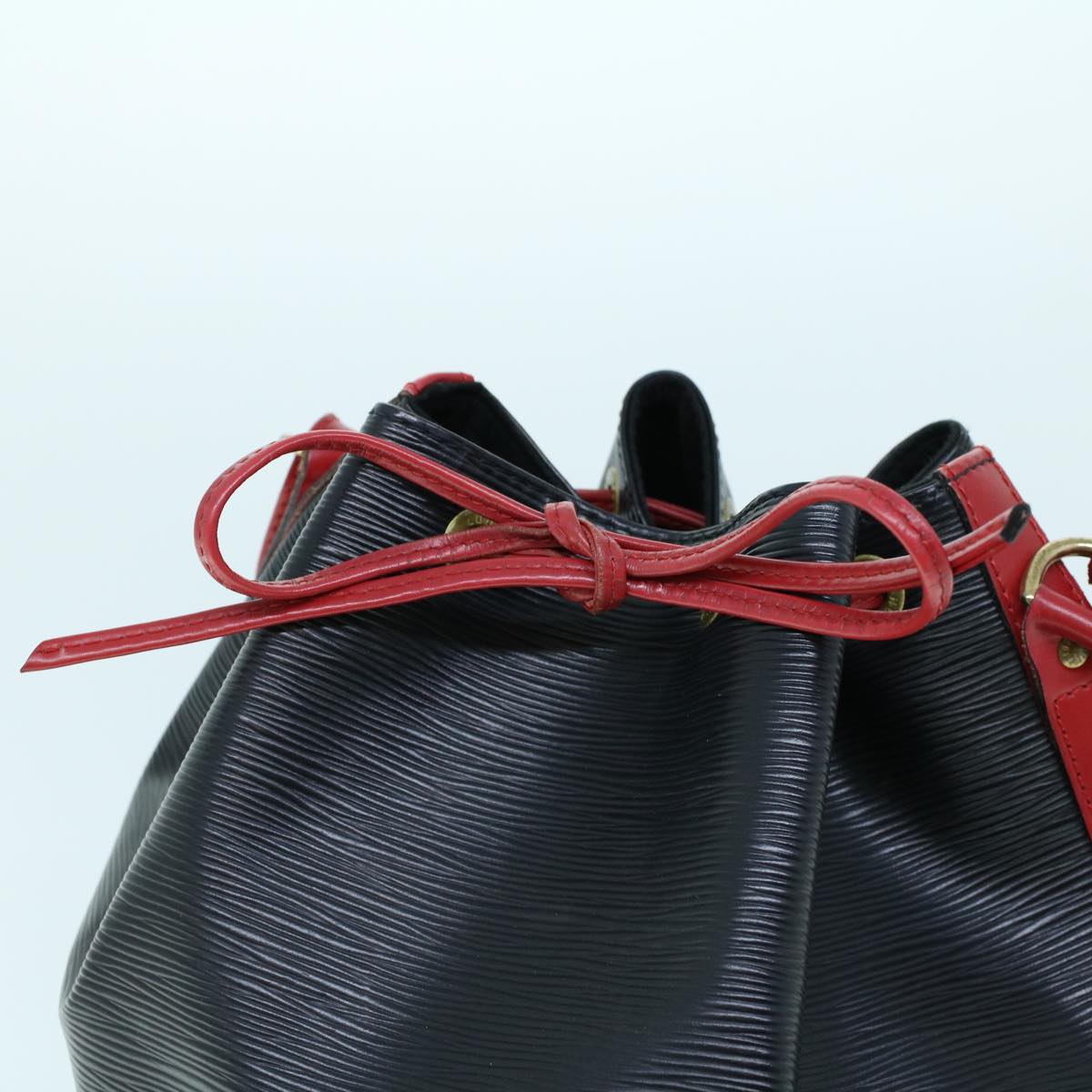 LOUIS VUITTON Epi Noe Shoulder Bag Bicolor Black Red M44017 LV Auth 53842