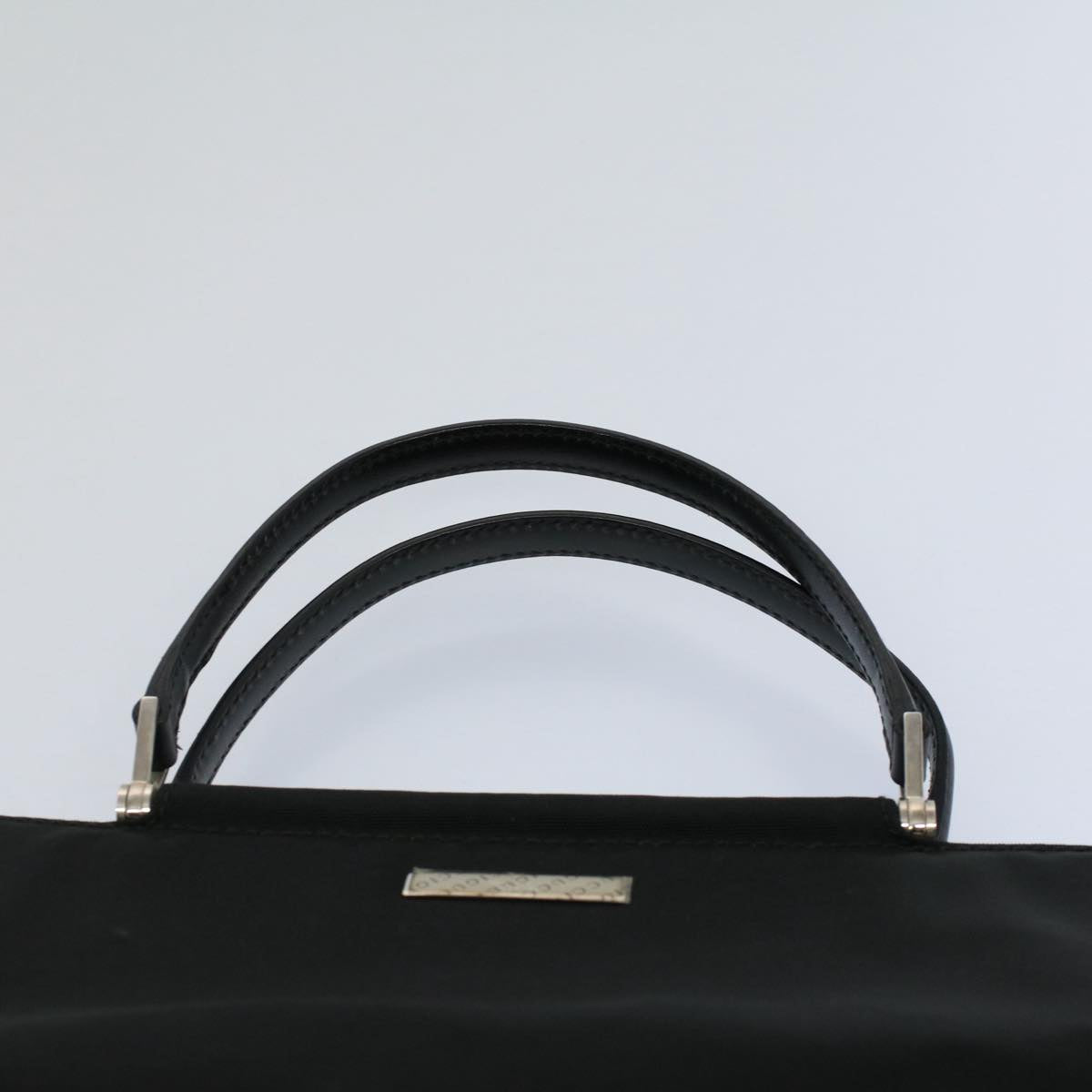 GUCCI Hand Bag Nylon Black 015 3710 002214 Auth 53843