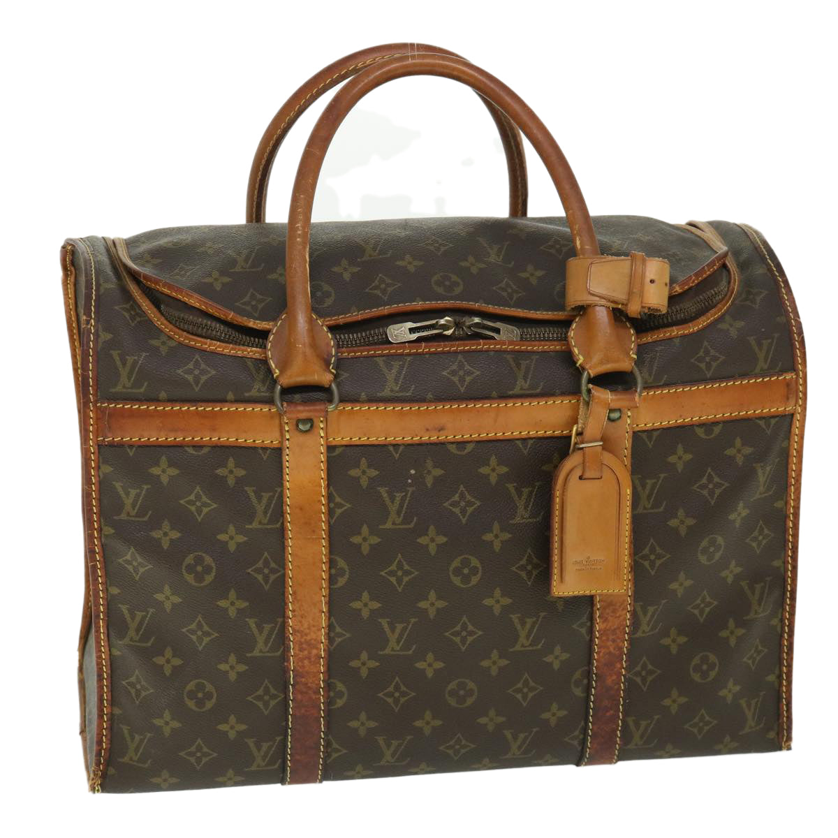 LOUIS VUITTON Monogram Sac Demi Souple 45 Pet Carry LV Auth 53854