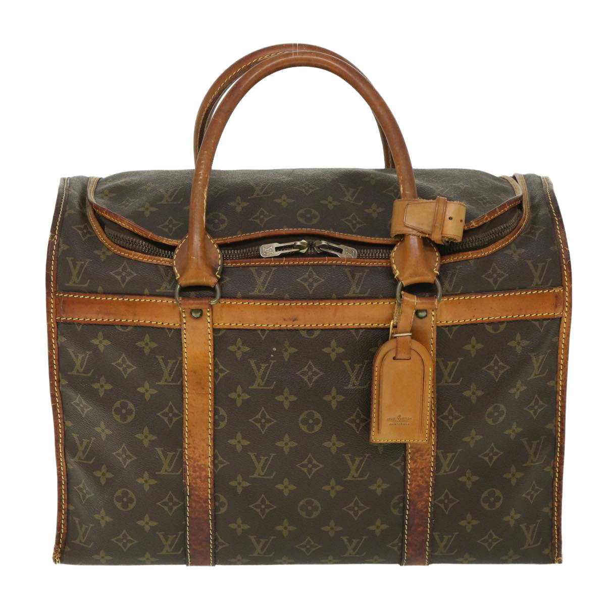 LOUIS VUITTON Monogram Sac Demi Souple 45 Pet Carry LV Auth 53854