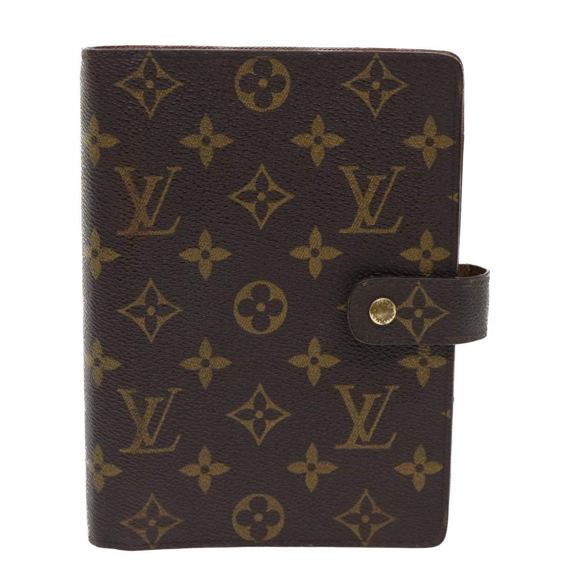 LOUIS VUITTON Monogram Agenda MM Day Planner Cover R20105 LV Auth 53870