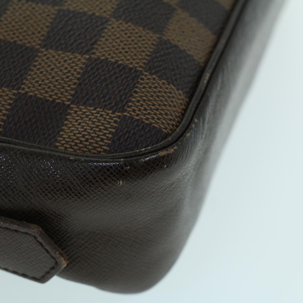 LOUIS VUITTON Damier Ebene Trousse Toilette Clutch Bag N47623 LV Auth 53877