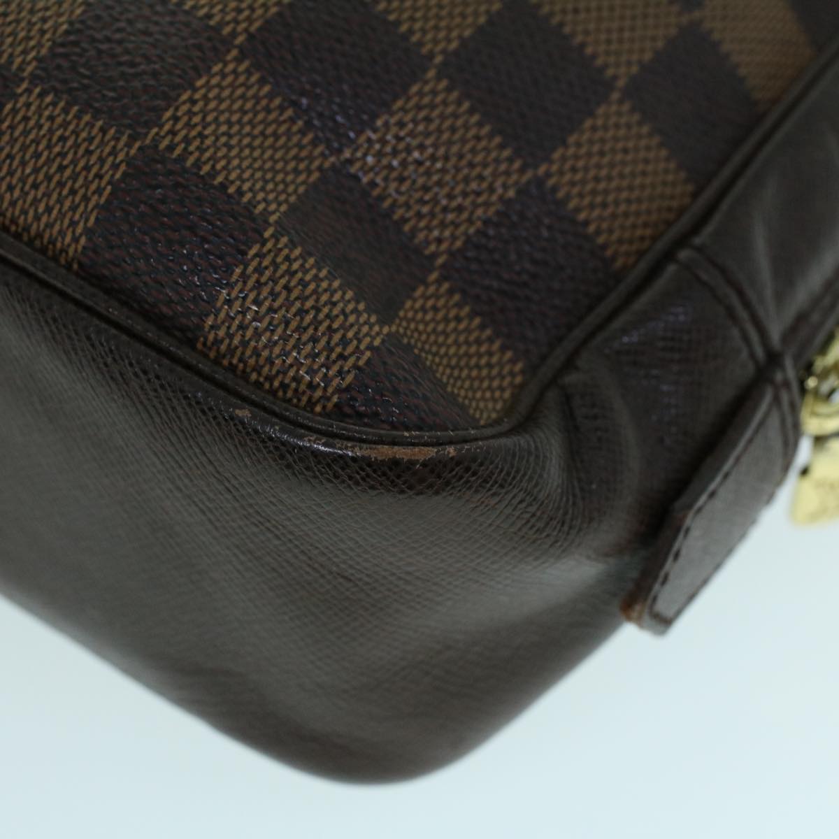 LOUIS VUITTON Damier Ebene Trousse Toilette Clutch Bag N47623 LV Auth 53877