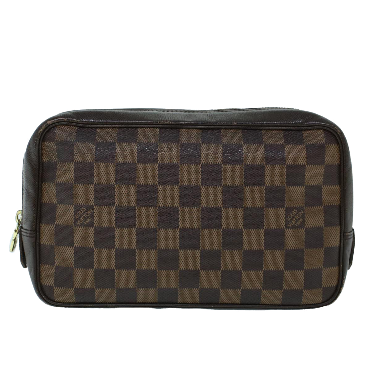 LOUIS VUITTON Damier Ebene Trousse Toilette Clutch Bag N47623 LV Auth 53877