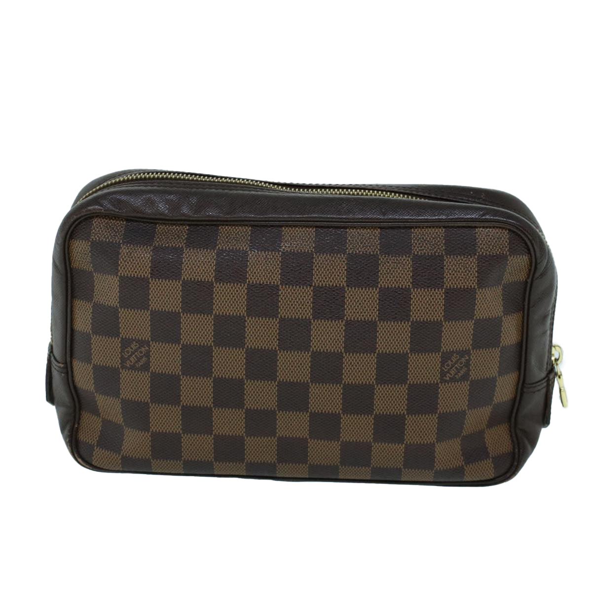 LOUIS VUITTON Damier Ebene Trousse Toilette Clutch Bag N47623 LV Auth 53877 - 0