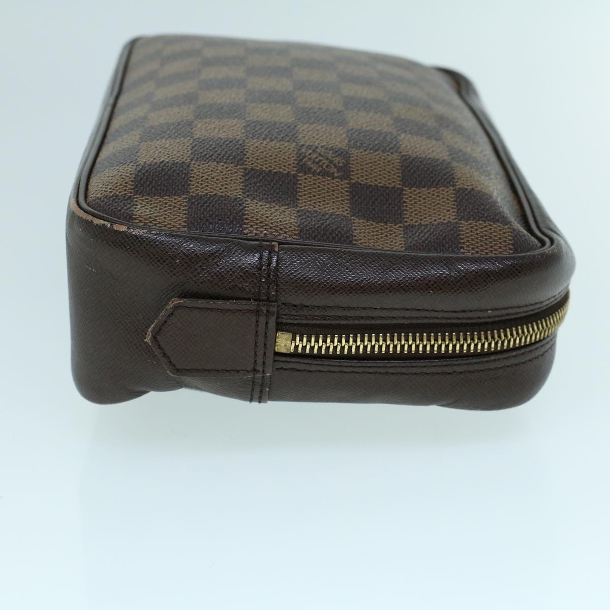 LOUIS VUITTON Damier Ebene Trousse Toilette Clutch Bag N47623 LV Auth 53877