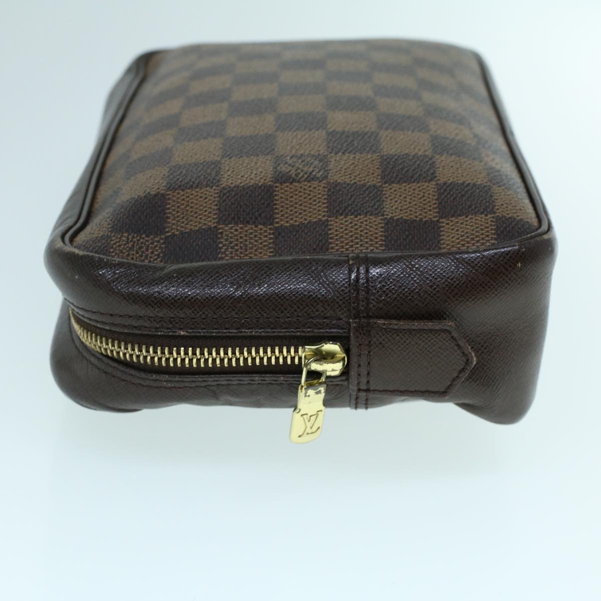 LOUIS VUITTON Damier Ebene Trousse Toilette Clutch Bag N47623 LV Auth 53877