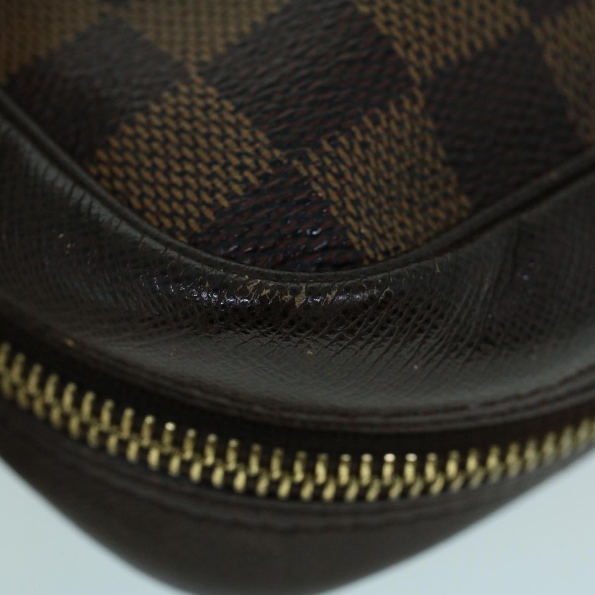 LOUIS VUITTON Damier Ebene Trousse Toilette Clutch Bag N47623 LV Auth 53877