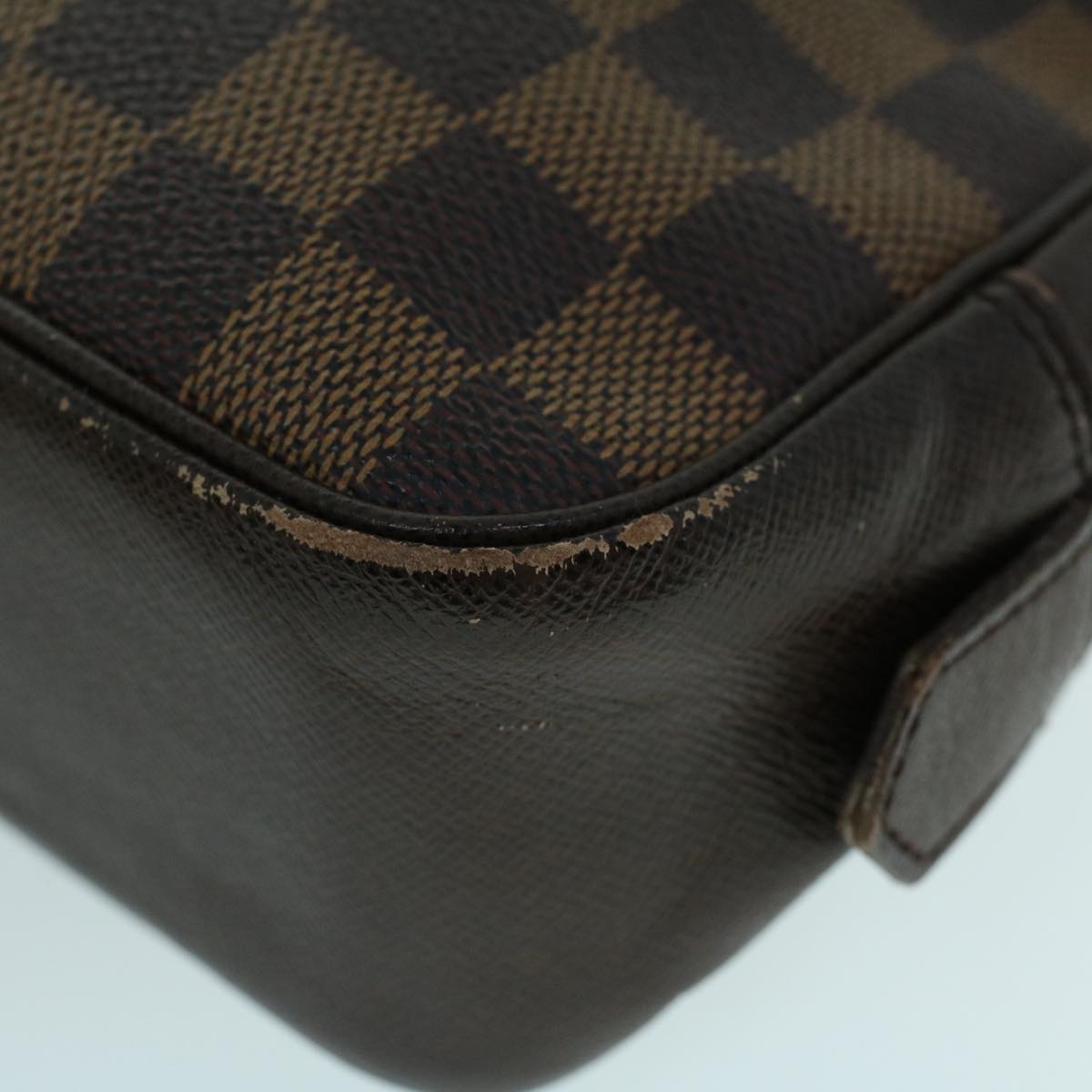 LOUIS VUITTON Damier Ebene Trousse Toilette Clutch Bag N47623 LV Auth 53877