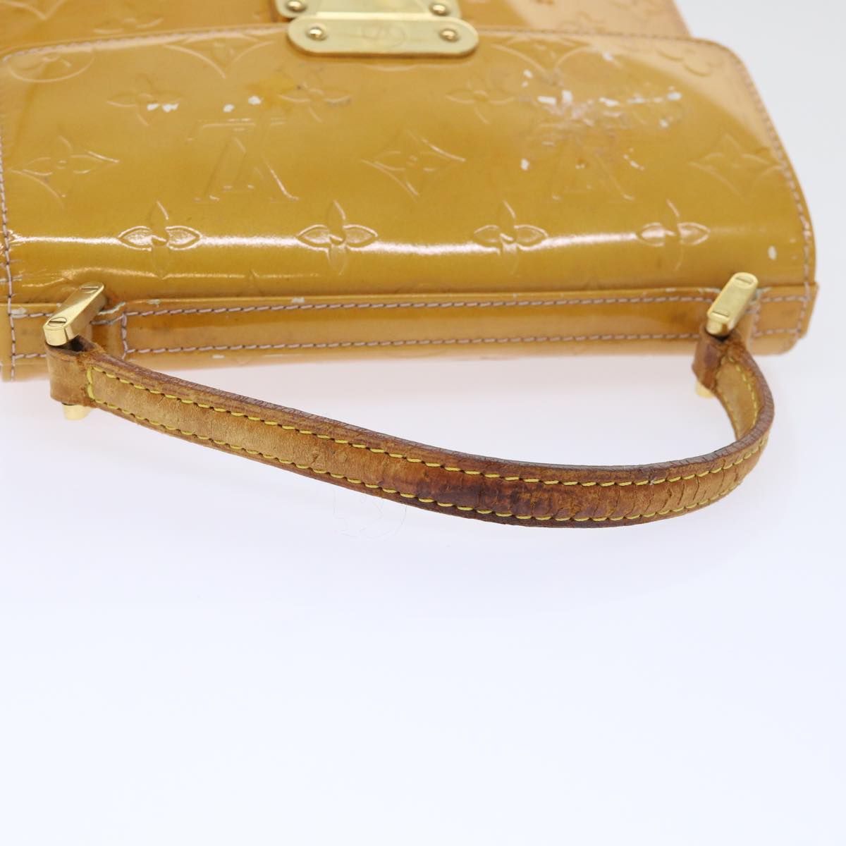 LOUIS VUITTON Vernis Spring Street Hand Bag Marshmallow Pink M91033 Auth 53892