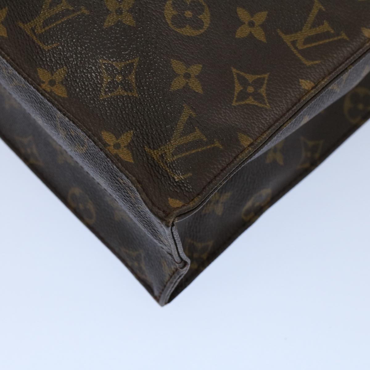 LOUIS VUITTON Monogram Sac Plat Hand Bag M51140 LV Auth 53921